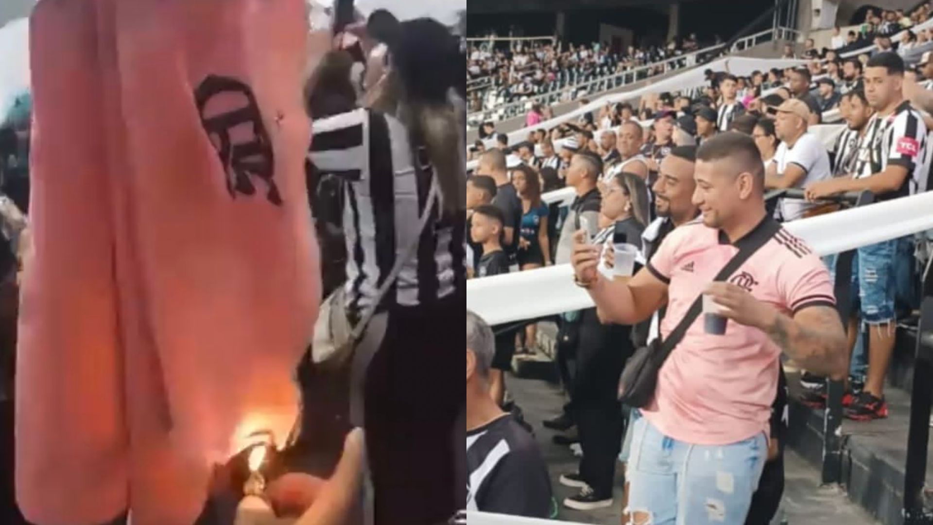 Flamengo shirt being burned / Handout